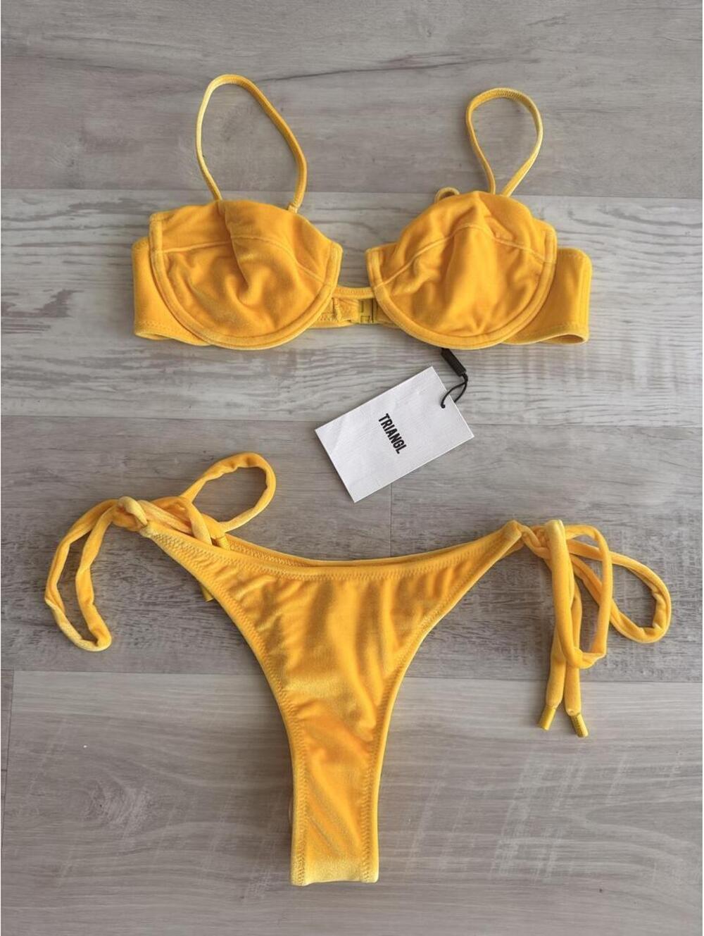 Triangl Women's Yellow and Orange Bikinis-and-tankini-set